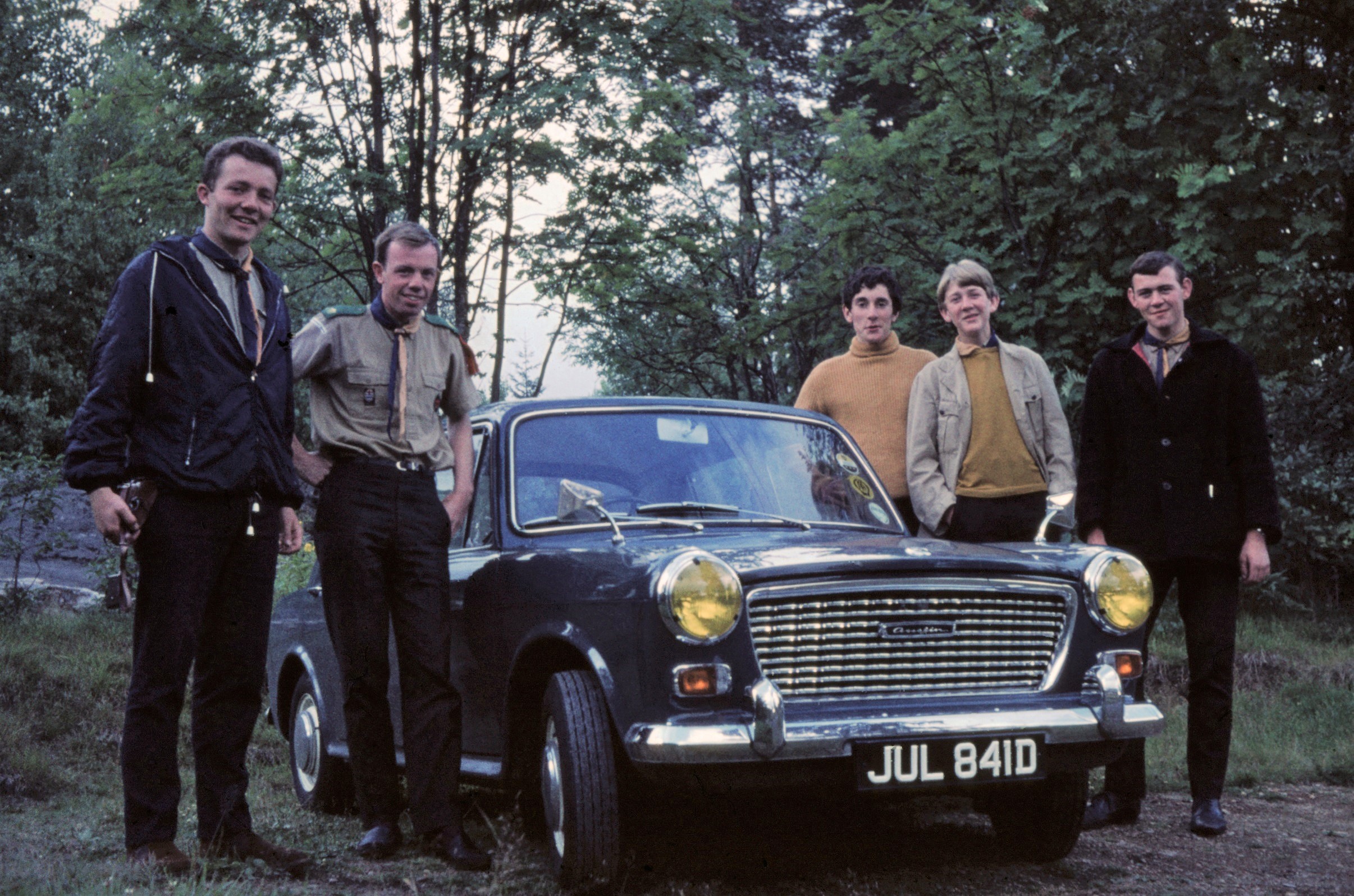 John Bowden and friends arrive Norway, 1966